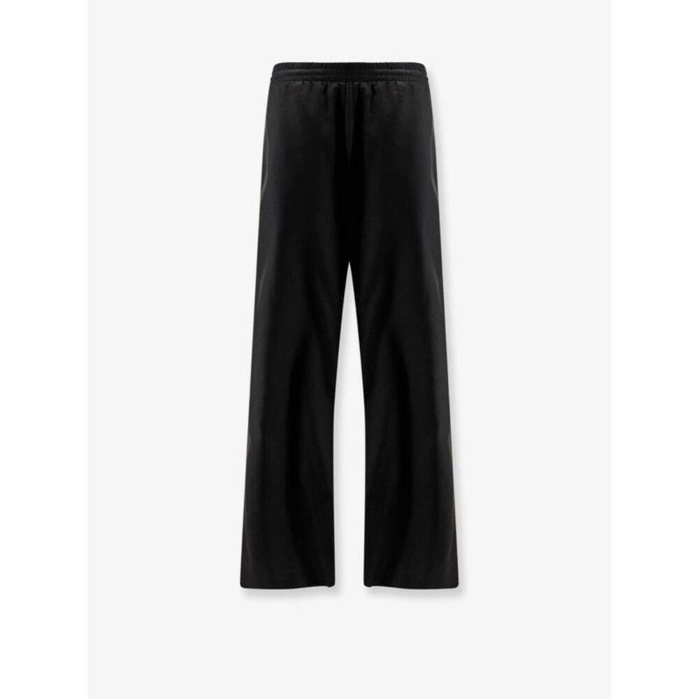Gucci Men Silk Poplin Leisure Trousers With Web Ribbon
